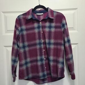 Lee Riders Checkered Shirt in‎ Purple and White